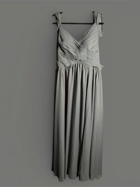 Weinaze Dark Gray Chiffon Bridesmaid Size 12
